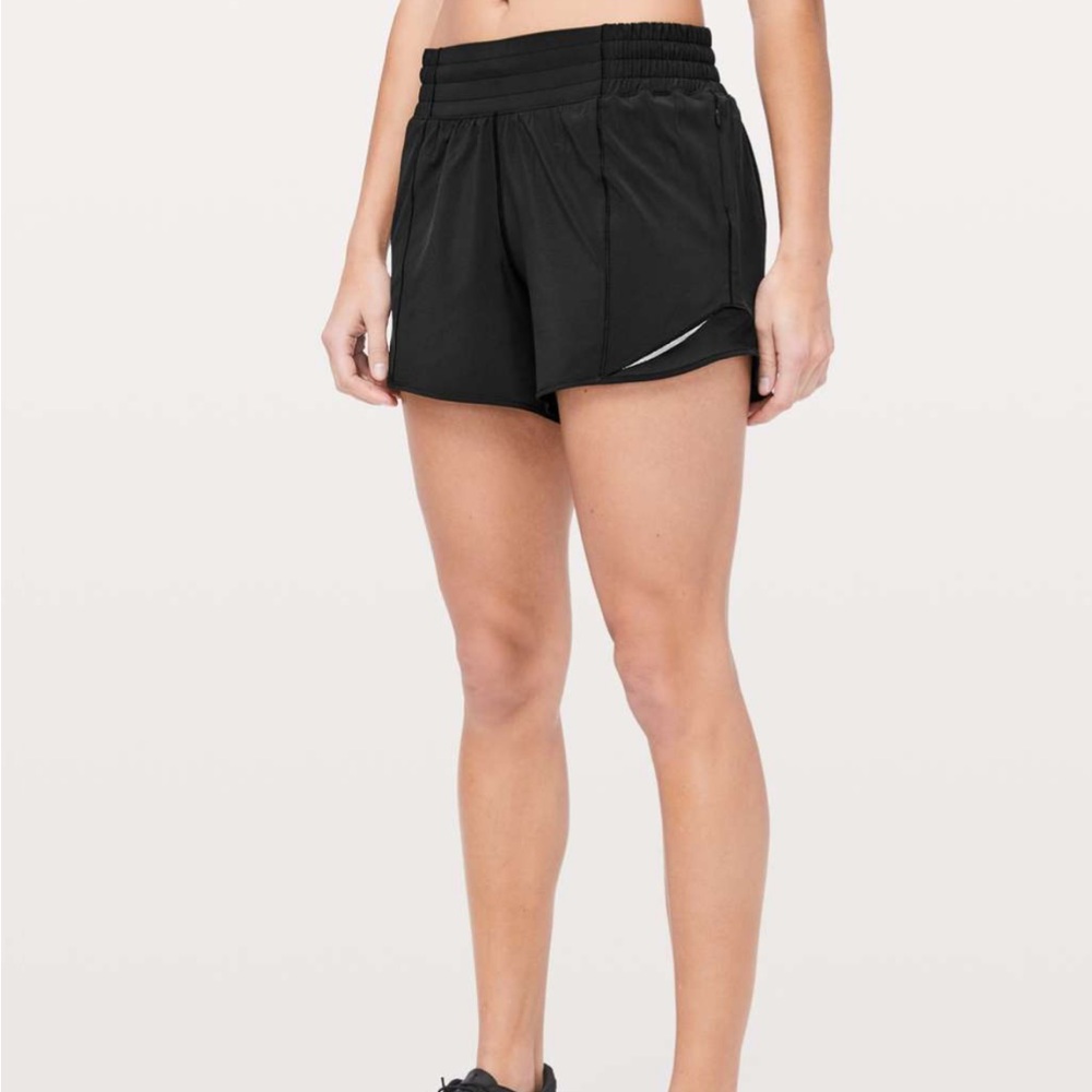 Lululemon Hotty Hot Short *High-Rise Long 4" black size 4